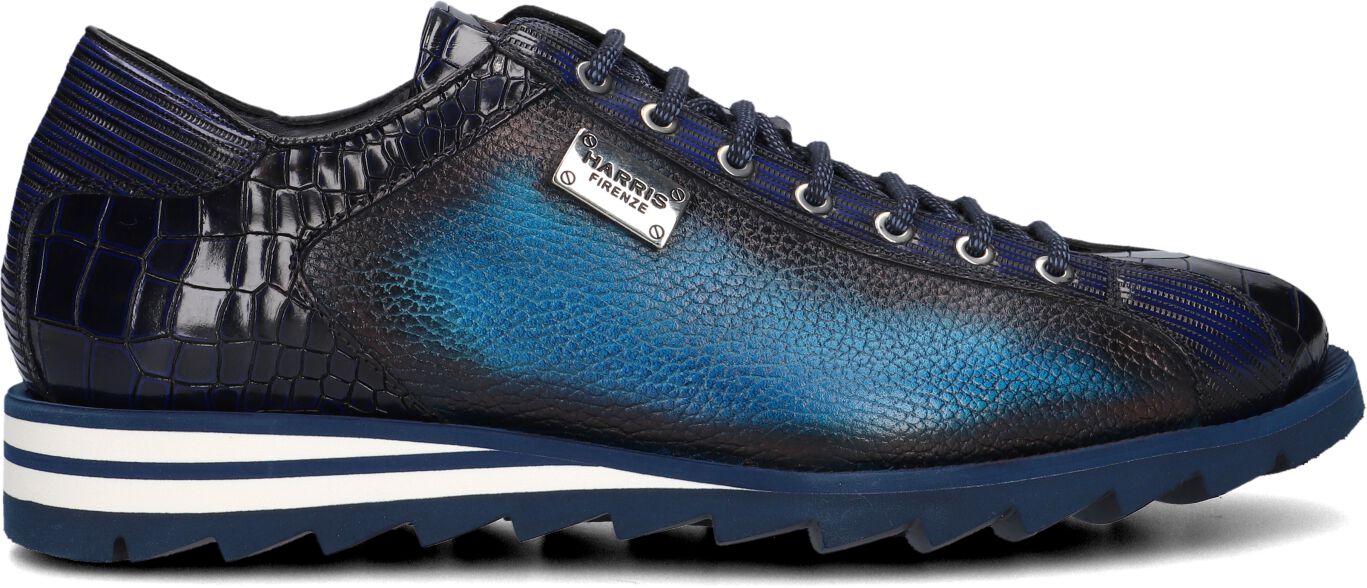 Harris Lage Sneakers Heren 2817, Maat: 41,5, Materiaal: Leer, Kleur: Blauw