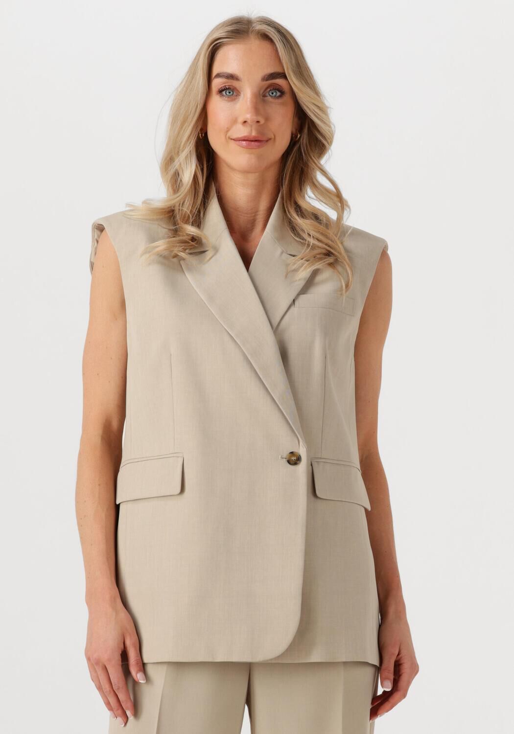Herskind Gilet Dames Averill Vest, Maat: 38, Kleur: Beige afbeelding 1