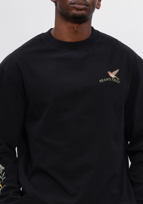 Zwarte BRAM'S FRUIT T-shirt ROBIN LONGSLEEVE - large