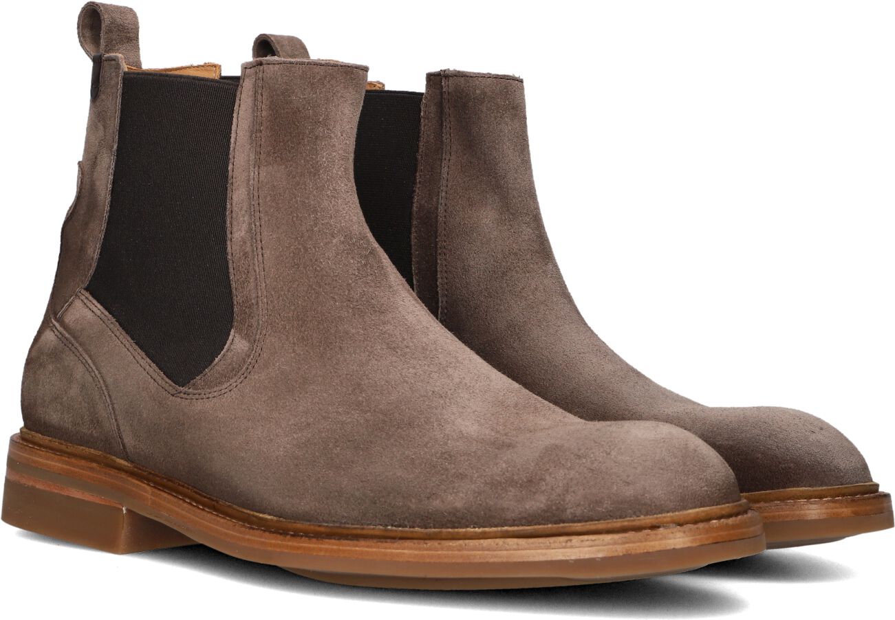 Floris van Bommel Chelsea Boots Heren Sfm-60044, Maat: 42, Materiaal: Suède, Kleur: Taupe