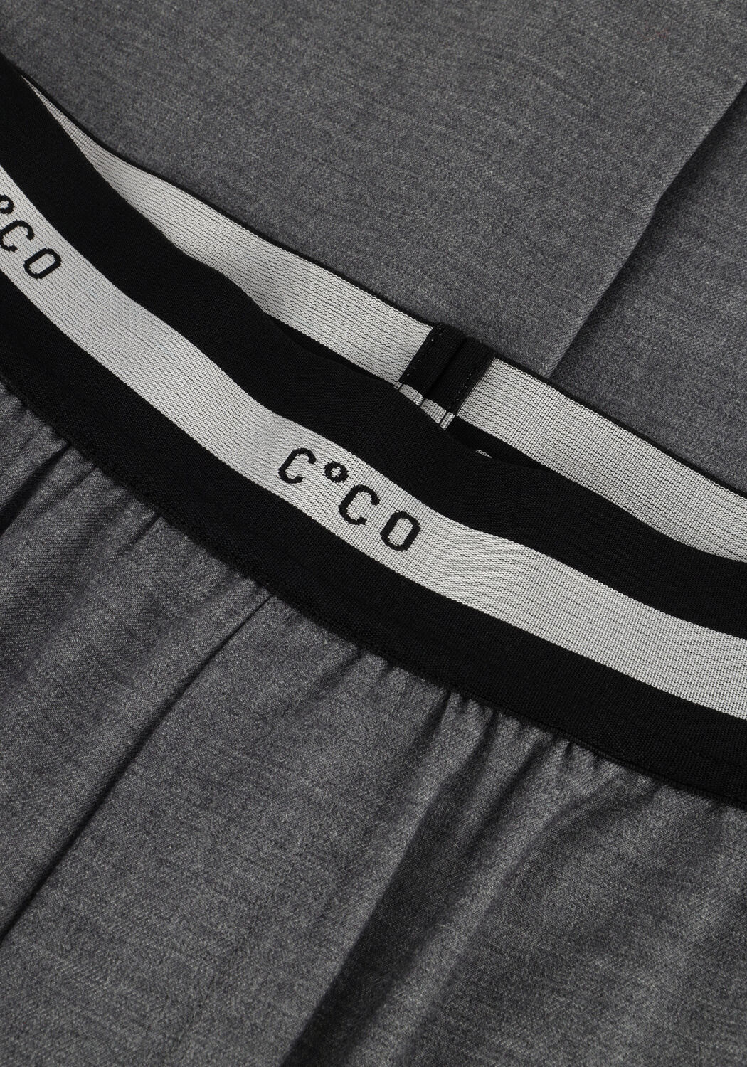 Grijze CO'COUTURE Pantalon COCO TAILOR PLEAT LOGO LONG PANTS - large