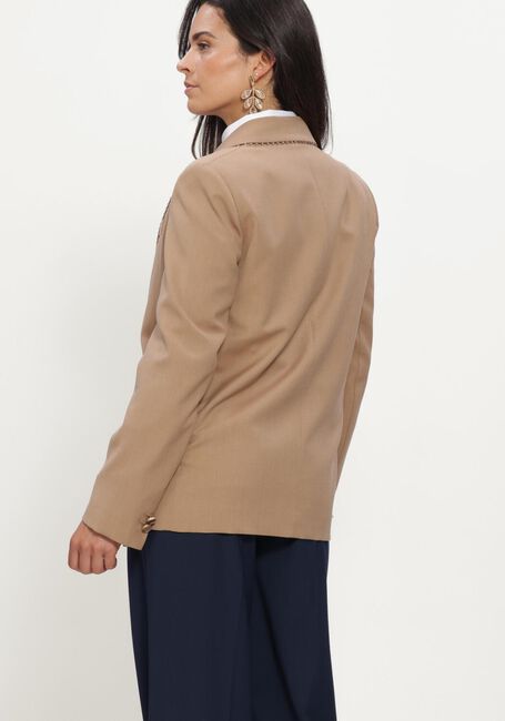 Camel FORTE FORTE Jack GRAIN DE POUDRE EMBROIDERED SPEAR COLLAR JACKET - large