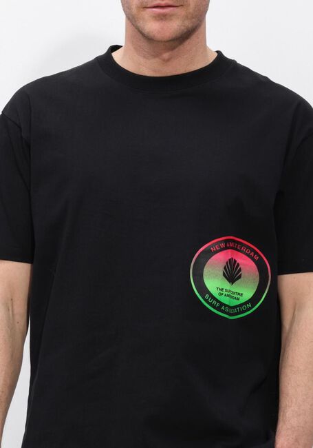 Zwarte NEW AMSTERDAM SURF ASSOCIATION T-shirt SURF CENTRE TEE BLACK - large