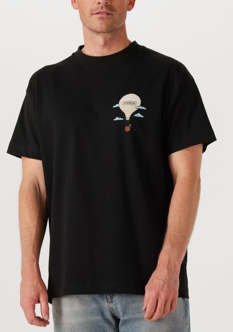 Zwarte FLANEUR T-shirt AERONAUTIQUE T SHIRT - large