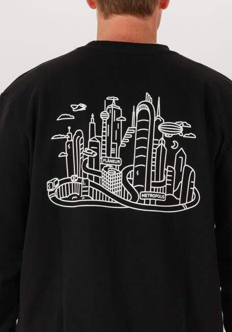 Zwarte FLANEUR Sweater METROPOLIS SWEATER - large