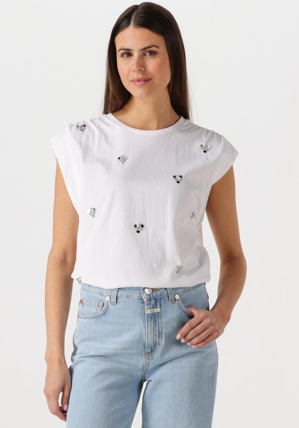 Dante6 Top Dames Sparrow Sequins Embellished Tee, Maat: 42, Kleur: Wit afbeelding 1