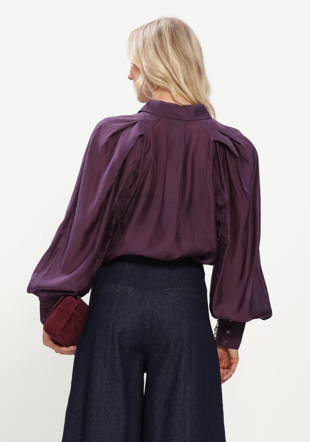 Paarse COPENHAGEN MUSE Blouses CMMOLLY-SHIRT - large