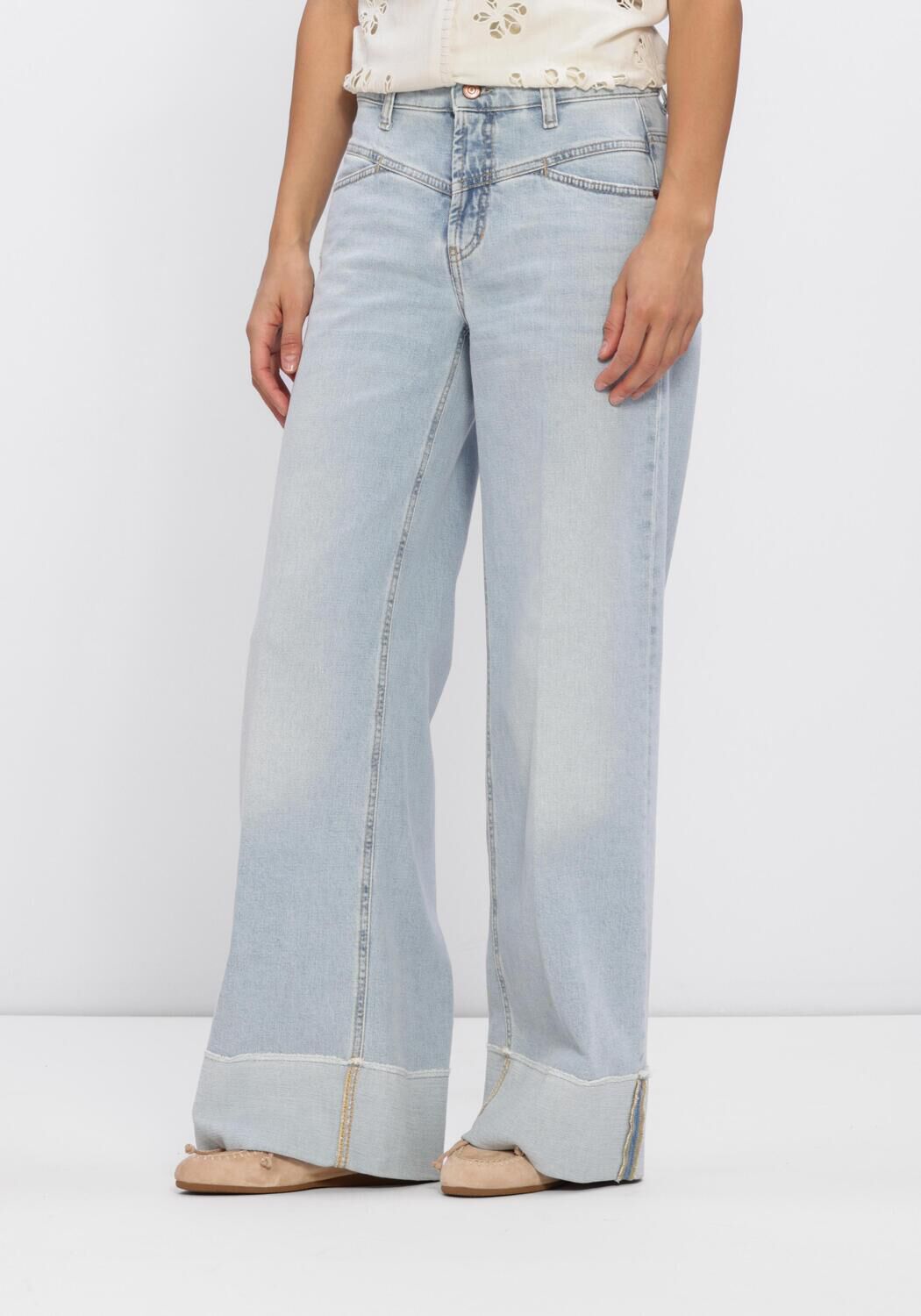 Blauwe CAMBIO Straight leg jeans ANTONIA - large