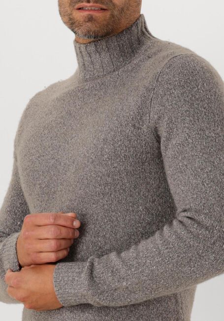 Grijze PROFUOMO Coltrui PULLOVER MOCK NECK BOILED WOOL - large