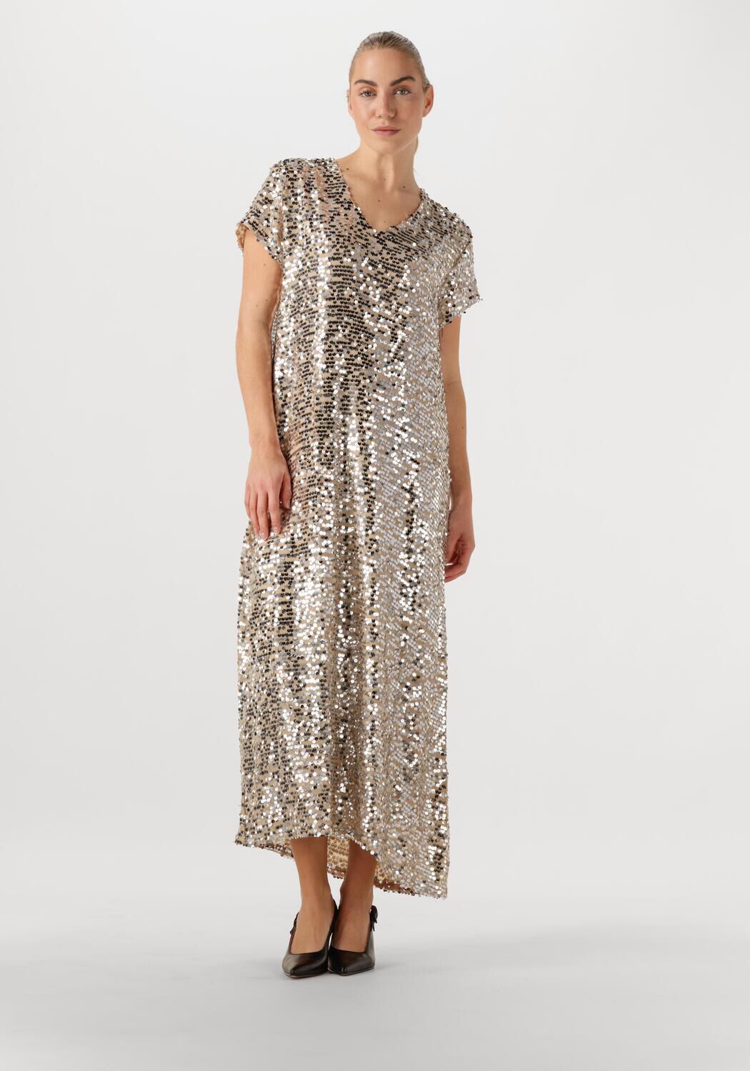 Bruuns Bazaar Midi Jurk Dames Biara Dress, Maat: 34, Kleur: Metallic