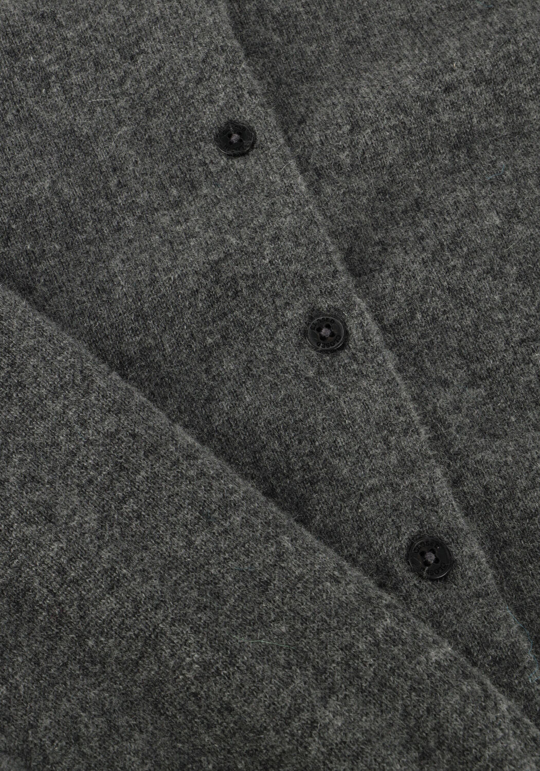 Donkergrijze CLOSED Trui CARDIGAN WITH COLLAR - large
