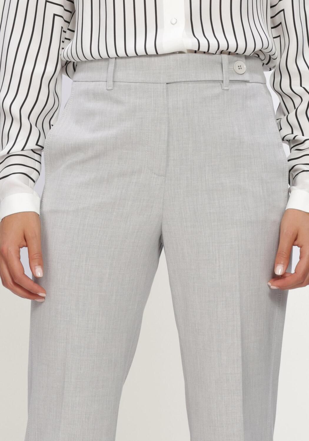 Lichtgrijze MARC CAIN COLLECTION Flared broek PANTALON FAID - large