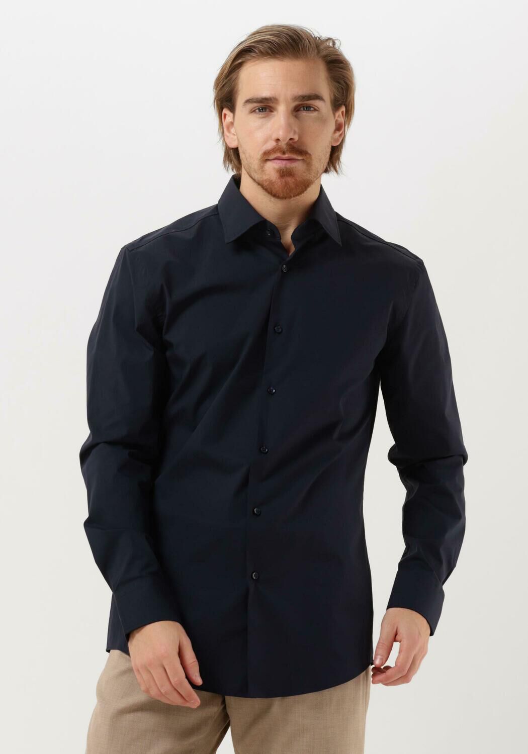 Boss Black Business Overhemd Heren H-hank-kent0c1-214, Maat: 38, Kleur: Donkerblauw