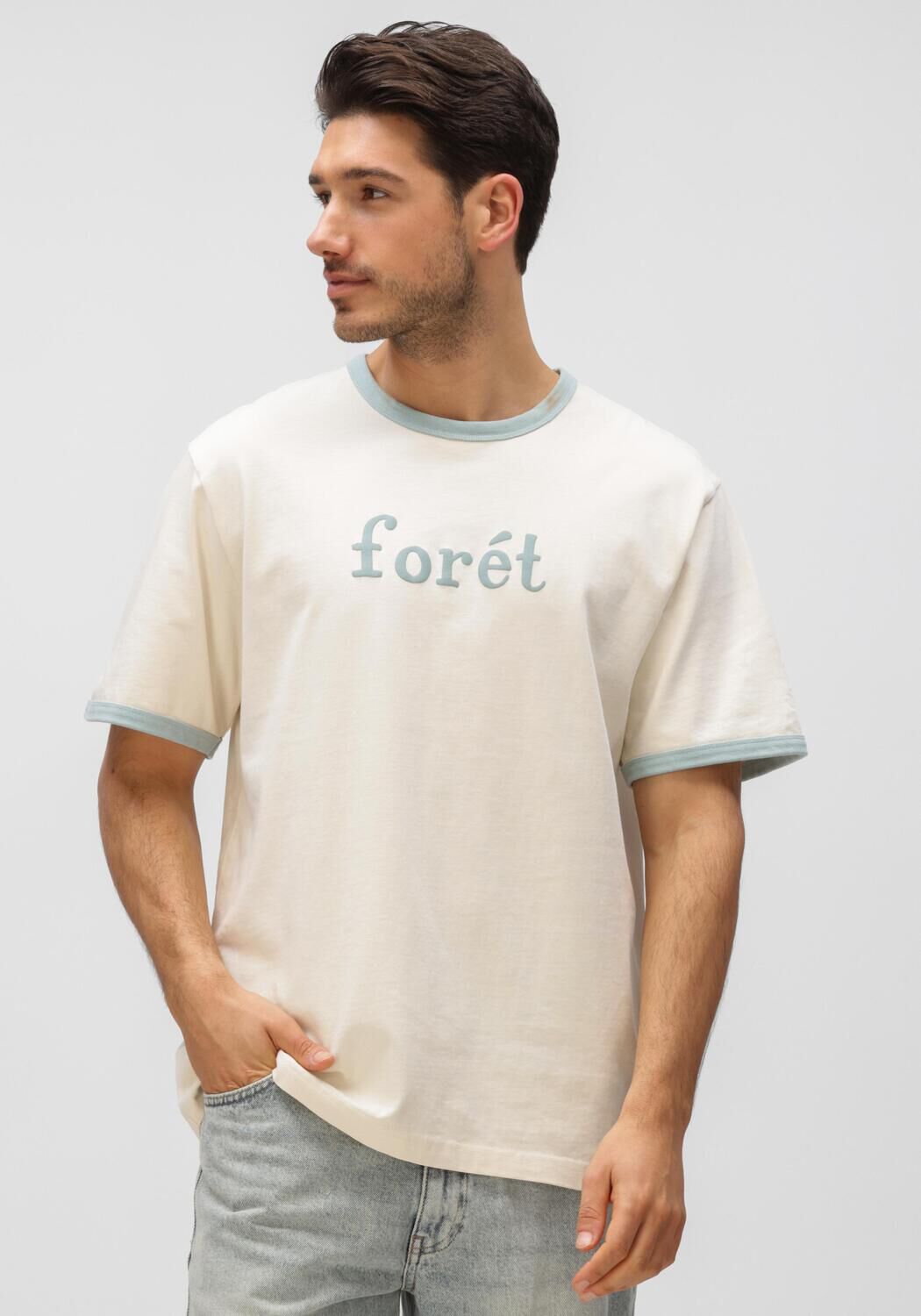 Forét T-Shirt Heren Tide T-shirt, Maat: L, Kleur: Creme afbeelding 1