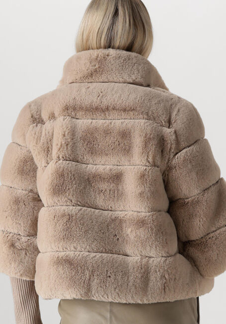 Beige ALTER EGO Faux fur jas ROXY - large