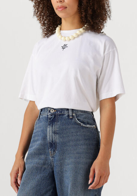 Witte OLAF HUSSEIN Tops & T-shirts WMN MONOGRAM RFEGULAT TEE - large