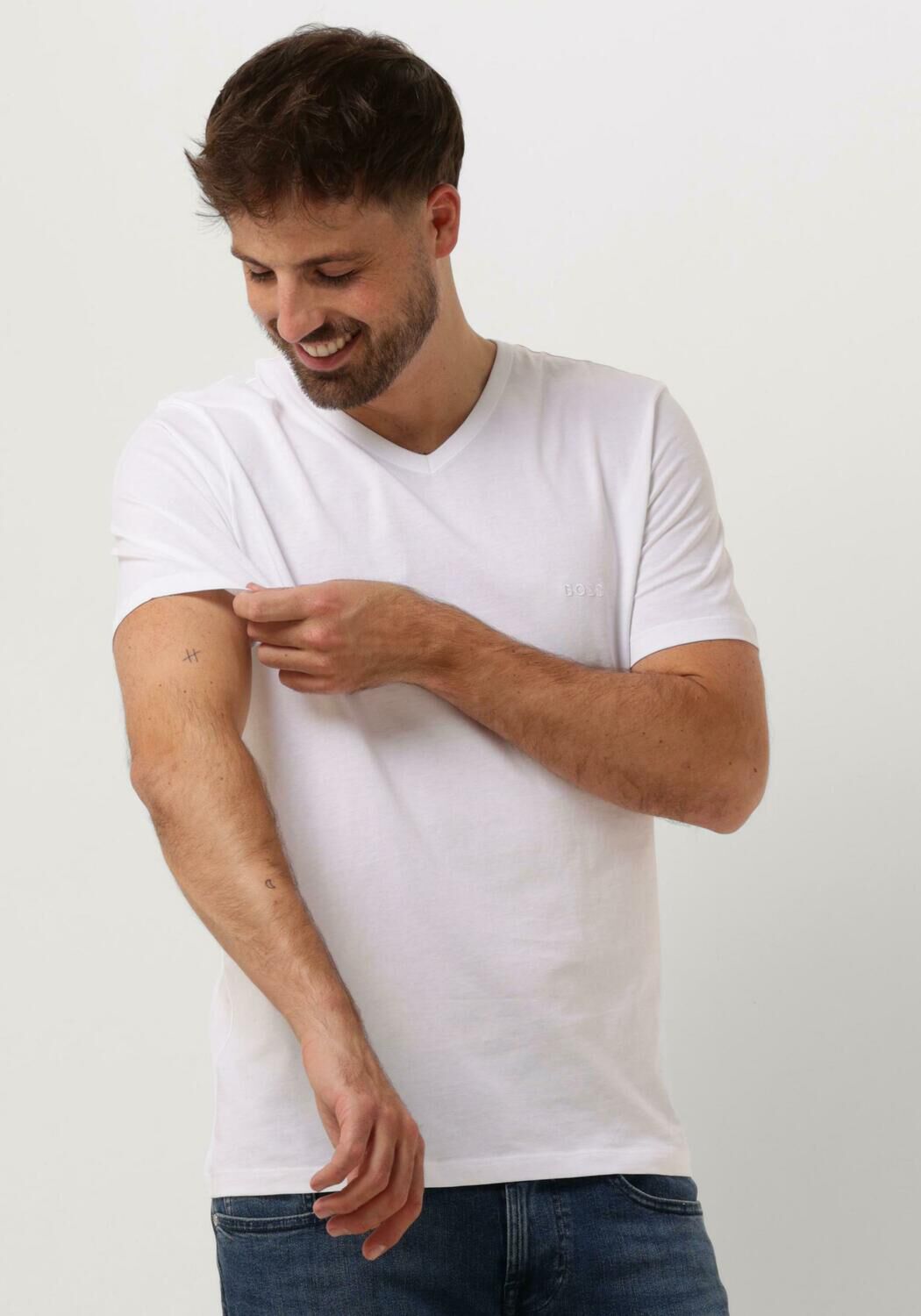 Boss Black T-Shirt Heren Tshirtvn 3p Classic, Maat: L, Kleur: Wit