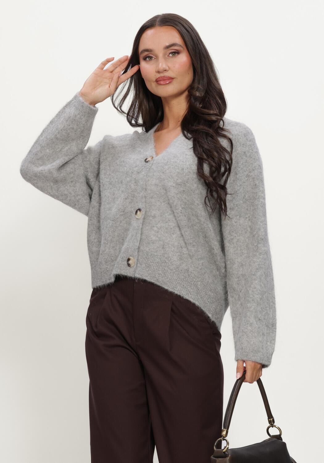 Grijze KNIT-TED Truien/vesten MARIS CARDIGAN - large