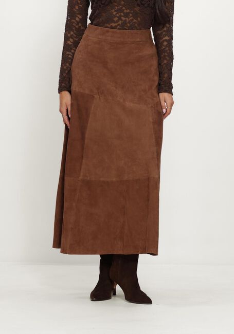Bruine STUDIO AR Maxirok HELENA GOAT SUEDE - large