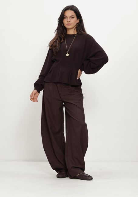 Bruine GESTUZ Broeken GZLAVANA HW PANTS - large