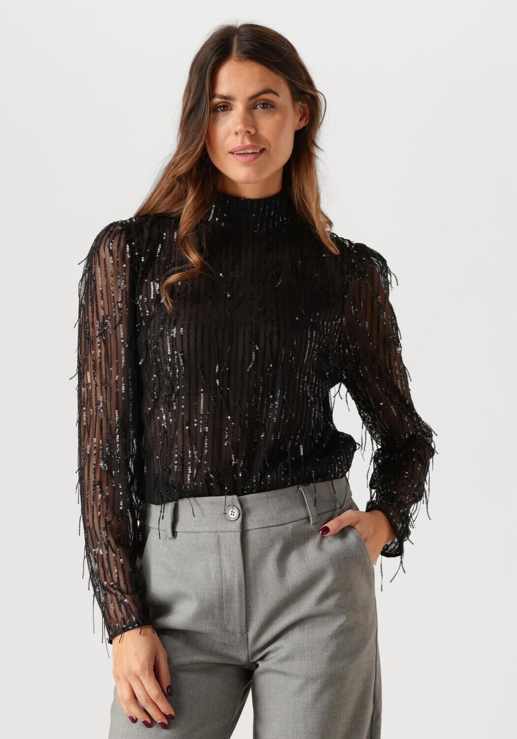 Second Female Blouse Dames Tassel Blouse, Maat: S, Kleur: Zwart afbeelding 1