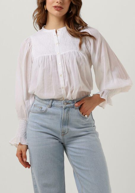Witte ANTIK BATIK Blouses HITA SMOCKED - large