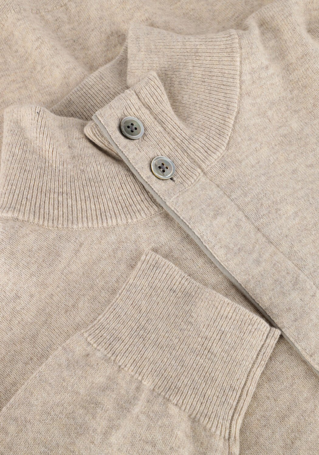 Bruine PROFUOMO Trui PULLOVER HALF ZIP BUTTON - large