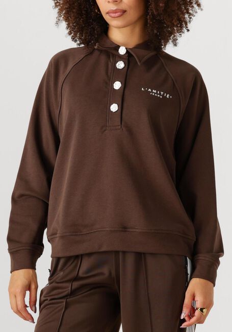 Bruine HAUTE L'AMITIÉ Sweater POLO LOGO SWEAT - large