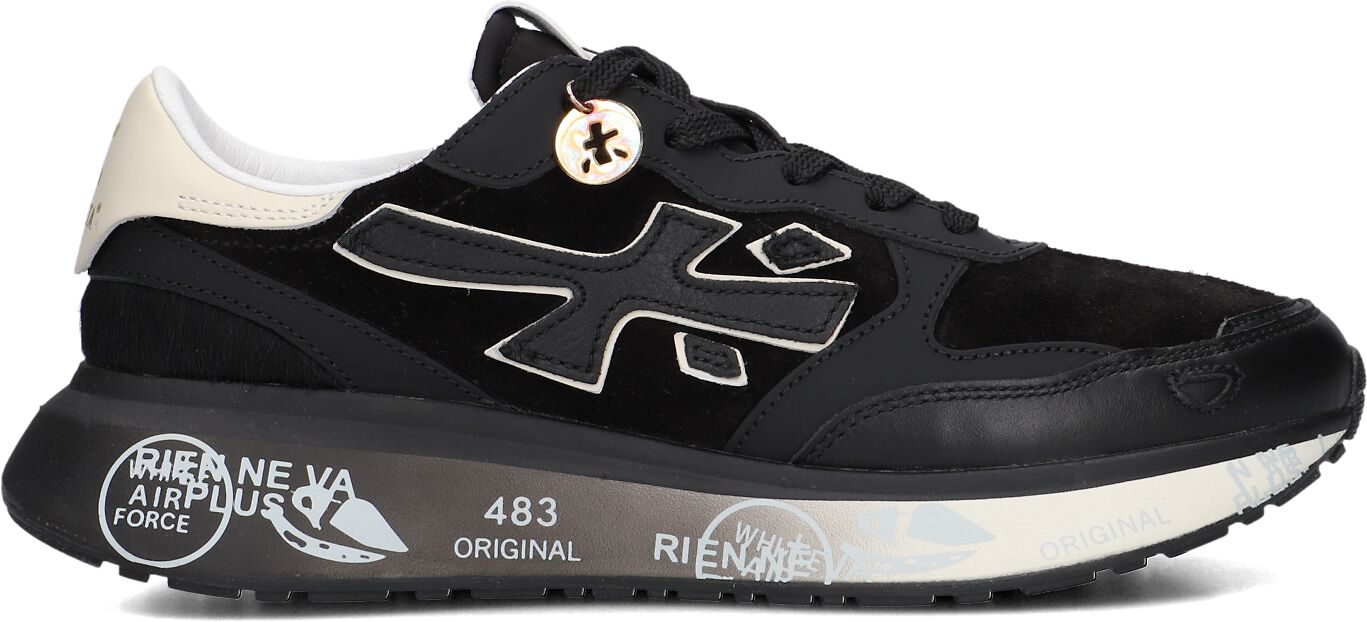Premiata Lage Sneakers Dames Lauryn, Maat: 40, Materiaal: Leer, Kleur: Zwart afbeelding