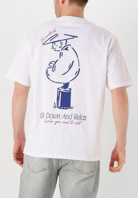 Witte WOODBIRD T-shirt WBBAINE POSE TEE - large