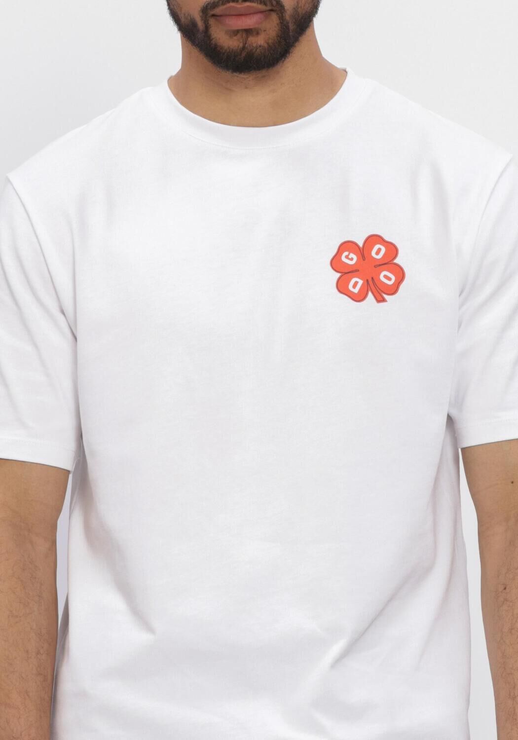 Witte THE GOODPEOPLE T-shirt ORANGE TEE - large