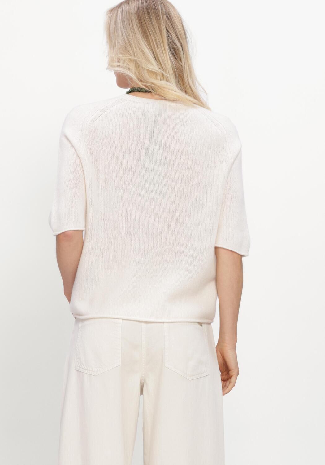 Ecru LUISA CERANO Truien/vesten PULLOVER AUS KASCHMIR-MIX - large