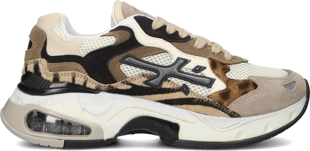 Premiata Lage Sneakers Dames Sharky-d, Maat: 38, Materiaal: Suède, Kleur: Beige afbeelding