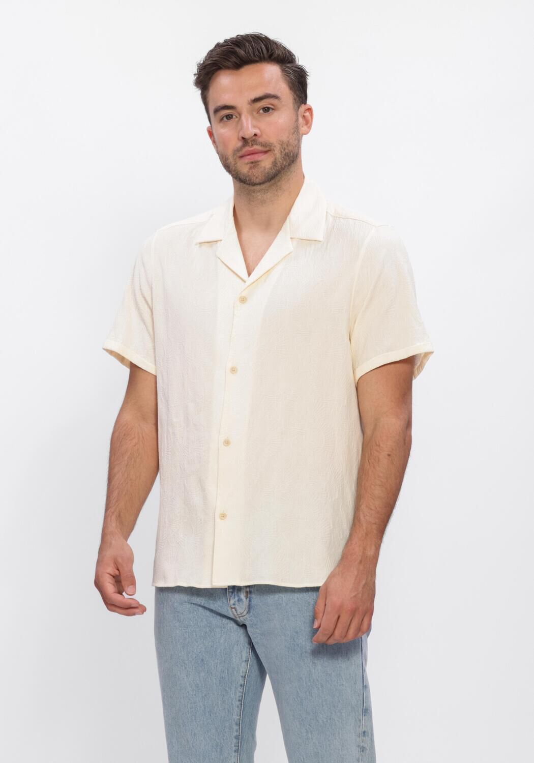 Ecru DRYKORN Casual overhemd BIJAN 152305 - large