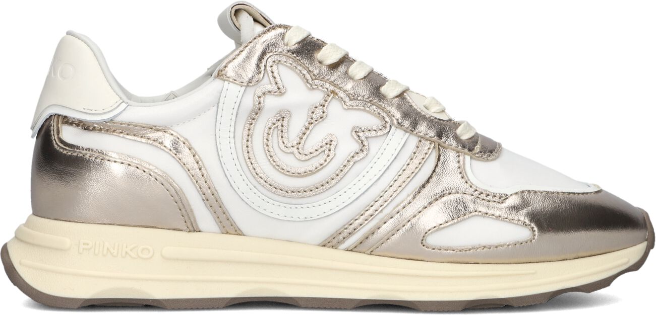 Pinko Lage Sneakers Dames Zoe 01, Maat: 41, Materiaal: Leer, Kleur: Goud