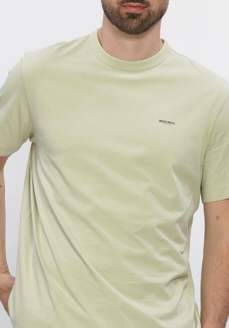 Groene WOOLRICH T-shirt COTTON LOGO T-SHIRT - large