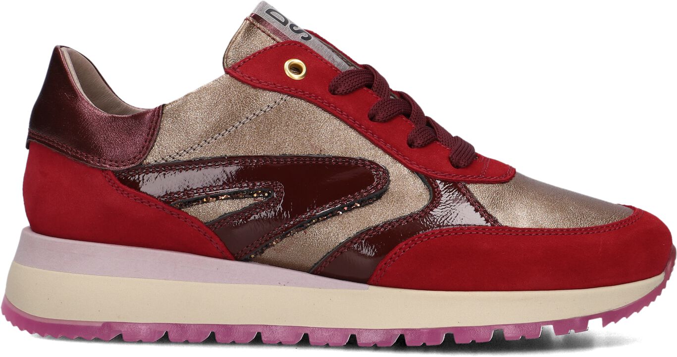 DL Sport Lage Sneakers Dames 6339, Maat: 40, Materiaal: Suède, Kleur: Rood
