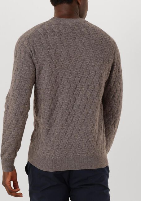 Taupe GENTILUOMO Trui ROUND LS - large
