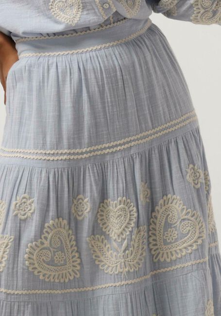 Lichtblauwe ANTIK BATIK Maxirok RONY SKIRT - large