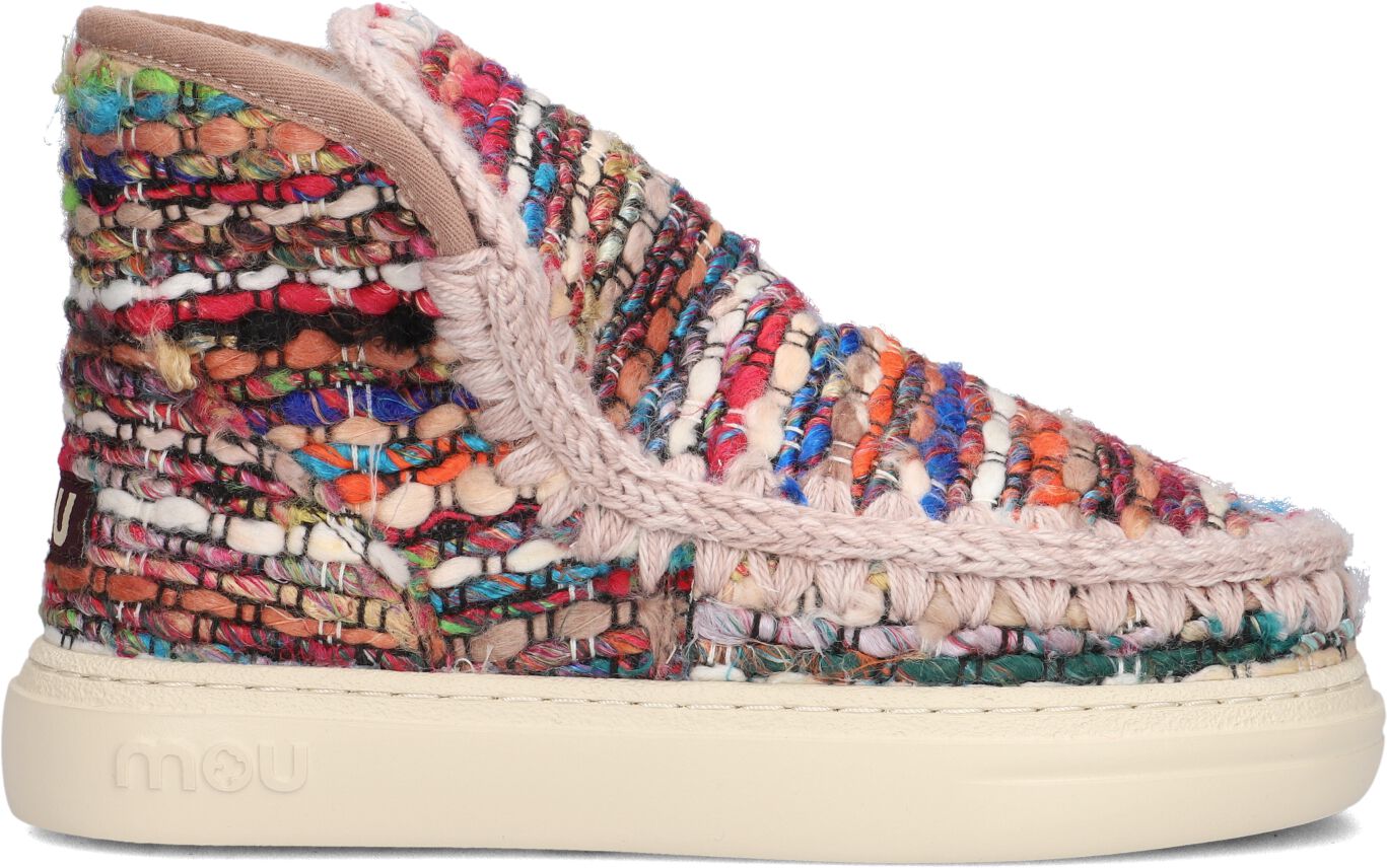 Mou Vachtlaarzen Dames Eskimo Sneaker Bold Text, Maat: 39, Materiaal: Textiel