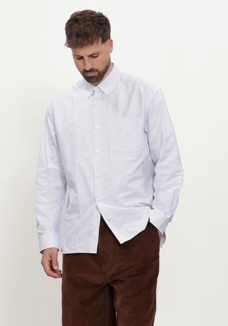 Blauwe APC Casual overhemd CHEMISE MATEO LOGO - large