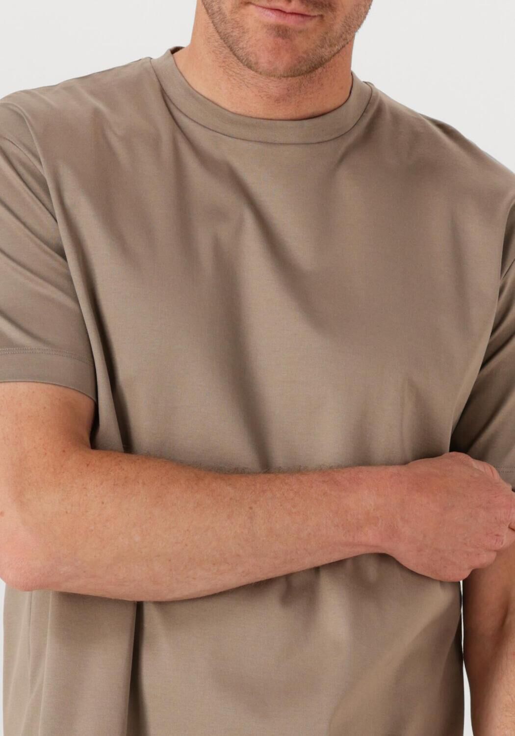 Taupe VALENZA T-shirt 1001 INTERLOCK SUPIMA TSHIRT - large