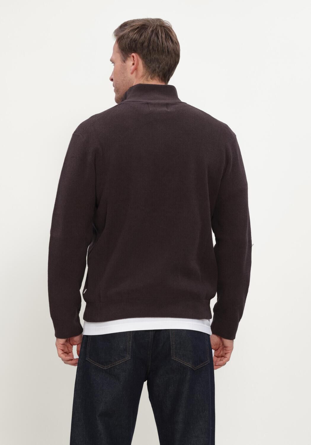 Bruine NN.07 Trui DANNY HALF ZIP 6429 - large