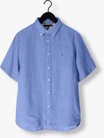 Blauwe TOMMY HILFIGER Casual overhemd PIGMENT DYED LINEN RF SHIRT S/S - medium