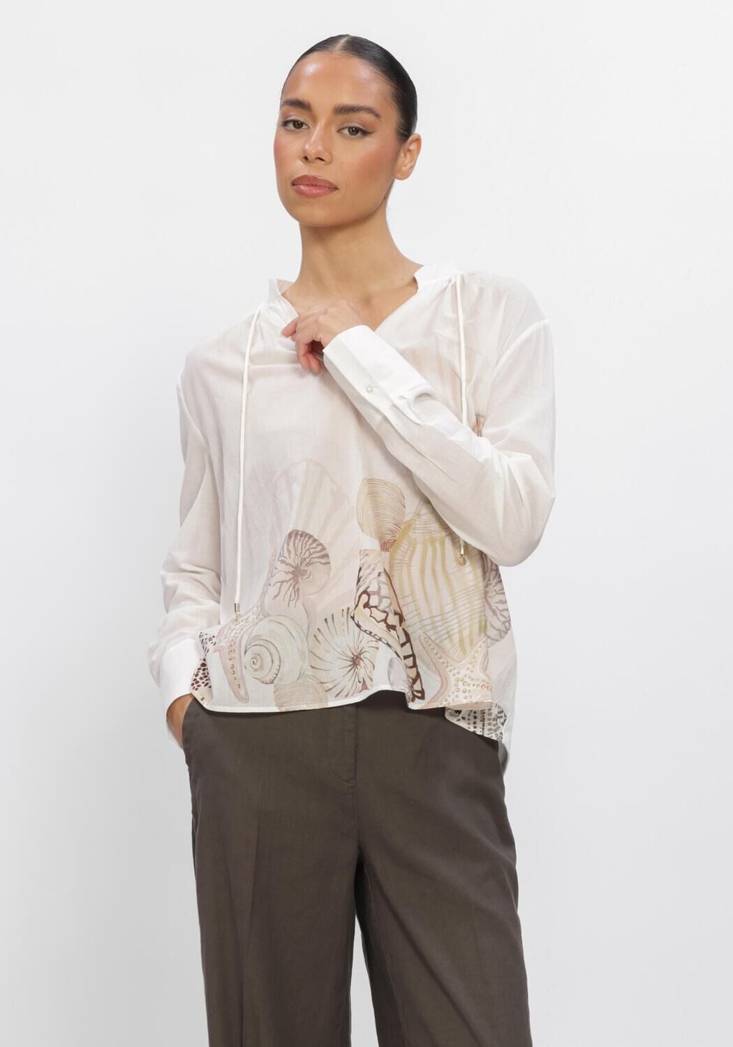 Witte MARC CAIN COLLECTION Blouses AC 55.07 J58 - large