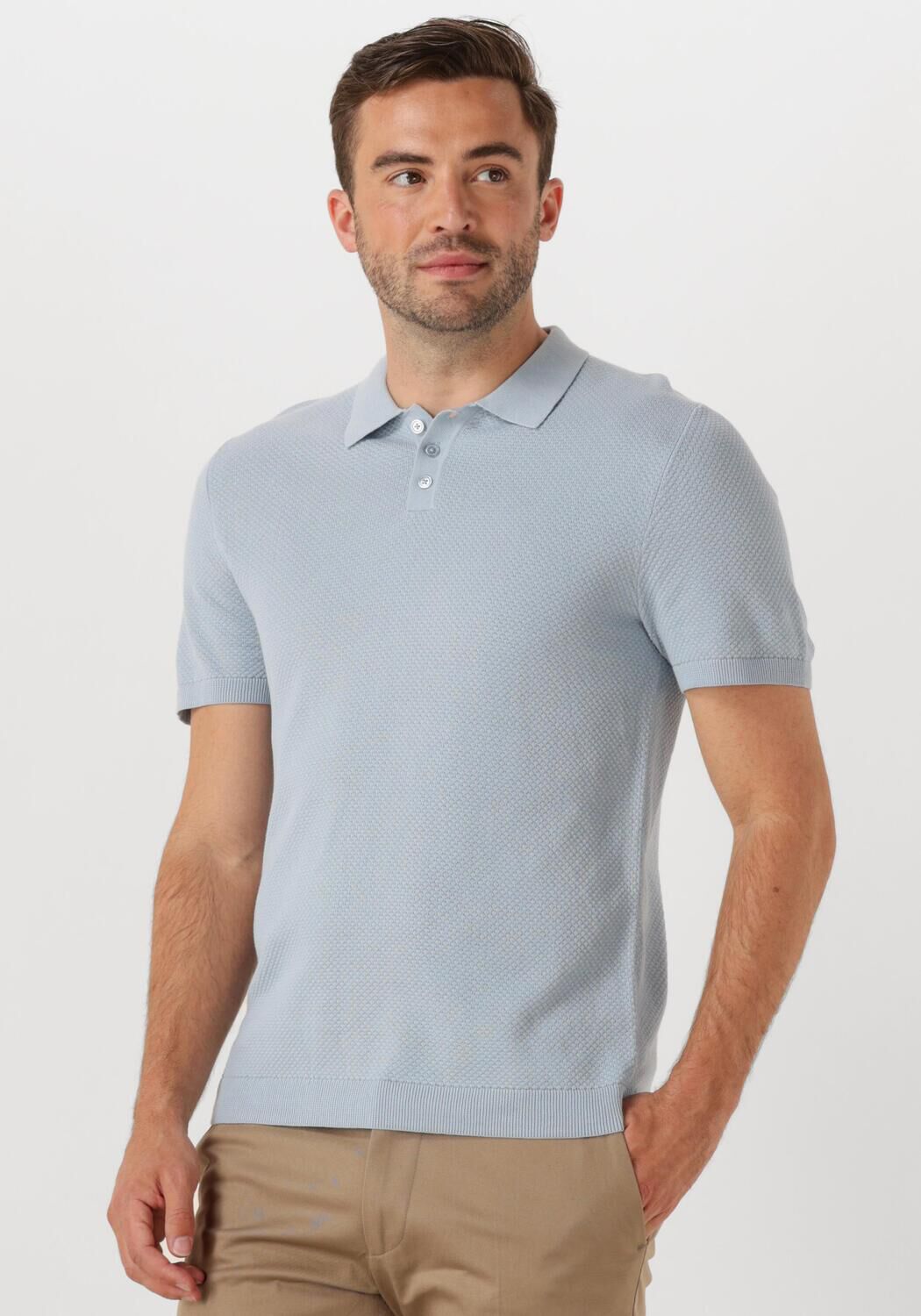 Drykorn Polo Heren Triton 420187, Maat: L, Kleur: Lichtblauw