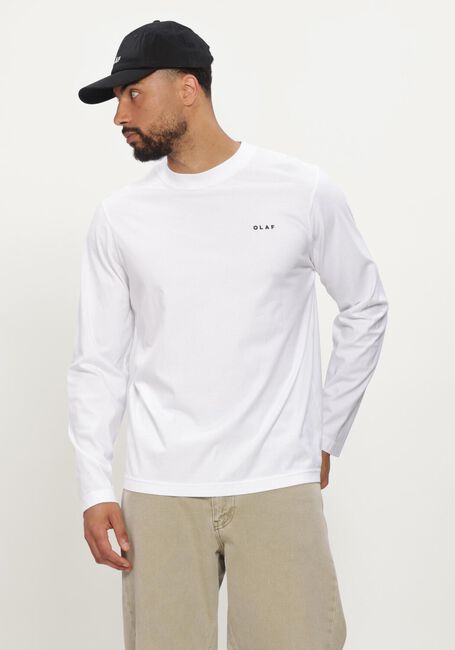 Witte OLAF HUSSEIN T-shirt BROKEN PLATE LS TEE - large