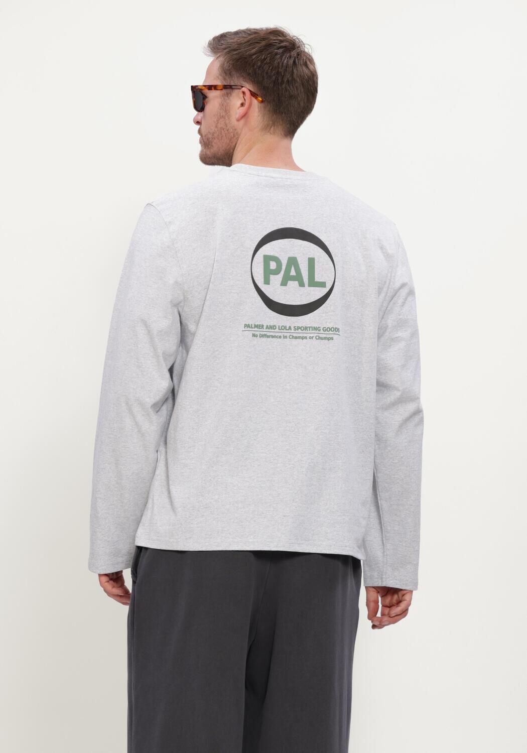 Grijze PAL Sporting Goods T-shirt PRE GAME LONGSLEEVE - large