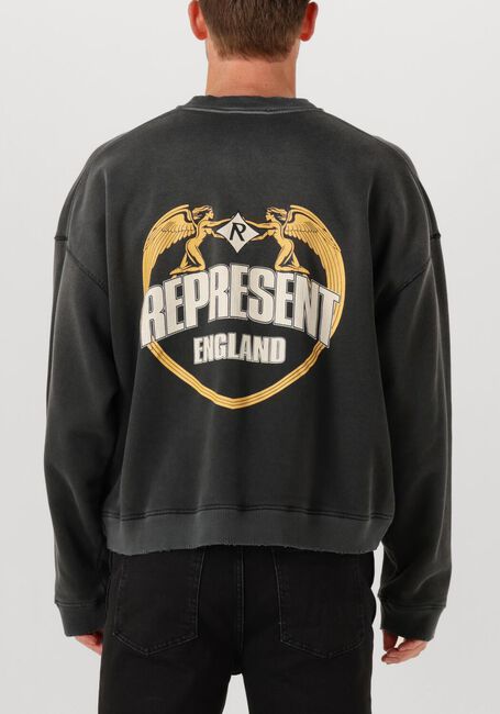 Donkergrijze REPRESENT Trui ANGEL BORDER SWEATSHIRT - large