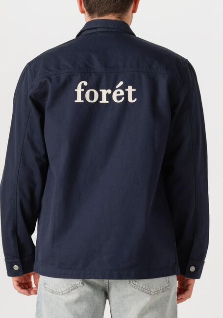 Donkerblauwe FORÉT Overshirts ROWAN LOGO OVERSHIRT - large